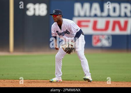 Tampa Tarpons shortstop Dayro Perez (27) during an MiLB Florida