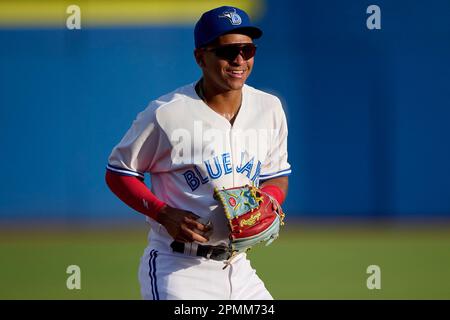 Dunedin Blue Jays shortstop Manuel Beltre (7) during an MiLB Florida State  League baseball game against the Tampa Tarpons on April 13, 2023 at TD  Ballpark in Dunedin, Florida. (Mike Janes/Four Seam