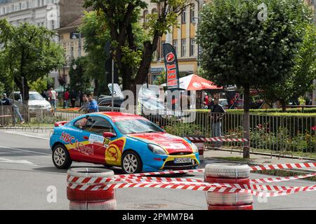 Marosvasarhely/ Transylvania - June 23 rd 2018: Ford Puma  performing during Super Rally Trofeul Targu Mures. Stock Photo