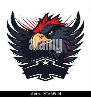 T shirt design strong fearless wise with eagle Vector Image