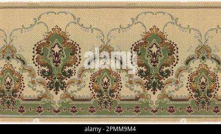 Frieze (USA); Manufactured by York Wall Paper Company (United States); machine-printed paper; 91.5 x 49 cm (36 x 19 5/16 in.) Stock Photo