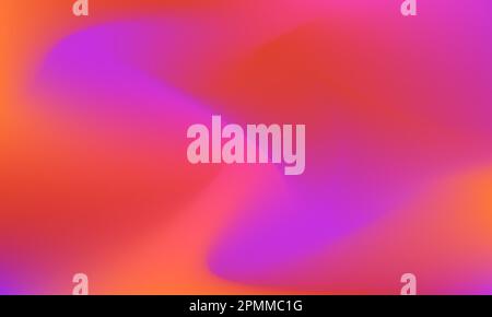 Abstract blurred gradient mesh background. Modern smooth design template with soft pink, violet orange, blue colors blend. Suitable for poster, web Stock Vector