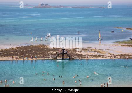 Saint-Malo's beaches, Brittany, France Stock Photo