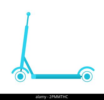 Electric scooter semi flat colour vector object Stock Vector