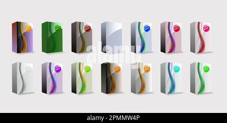 Collection of Various Colored Boxes - Colorful Website Design Elements Clip-Art Stock Vector