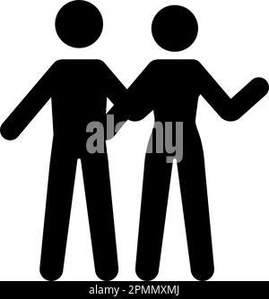 Dancing couple icon. Flat Vector illustration Stock Vector