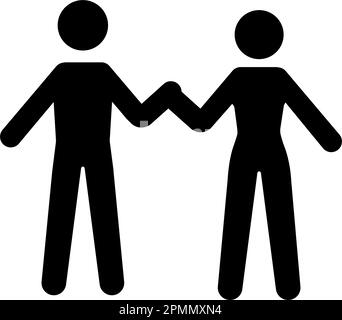Dancing couple icon. Flat Vector illustration Stock Vector