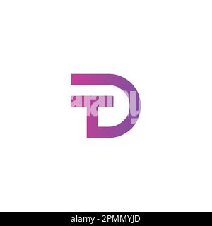 TD Logo Design Vector. DT Icon. Letter TD Stock Vector