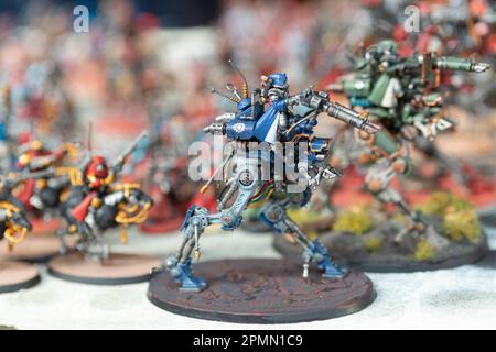 Set of Playing Action Figures, Warhammer 40,000 Miniature Figure Stock Photo