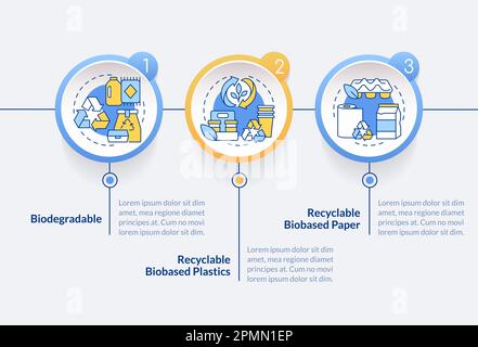 Bio based materials circle infographic template Stock Vector