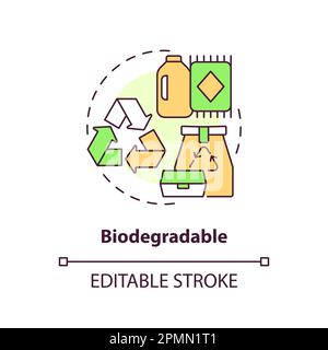 Biodegradable concept icon Stock Vector