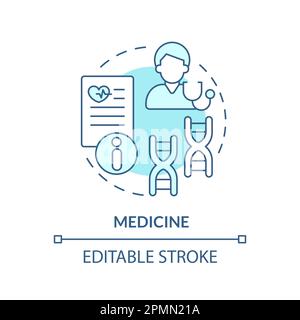 Medicine blue concept icon Stock Vector
