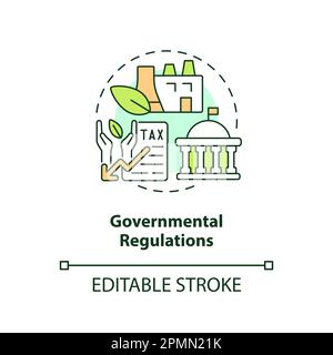 Governmental regulations concept icon Stock Vector