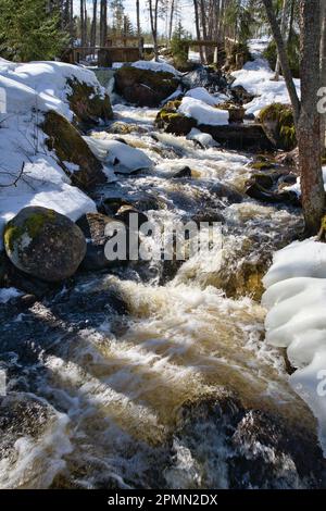 Rapids in Kemppilän Myllykoski, Ruokolahti Finland Stock Photo