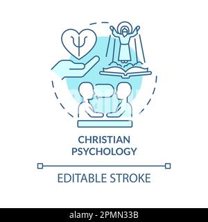 Christian psychology turquoise concept icon Stock Vector