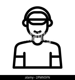 Coach Vector Thick Line Icon For Personal And Commercial Use Stock ...