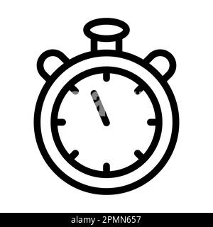 Stopwatch Vector Thick Line Icon For Personal And Commercial Use. Stock Photo