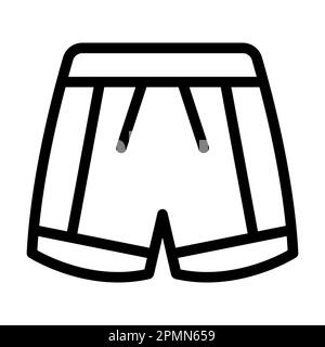 Shorts Vector Thick Line Icon For Personal And Commercial Use. Stock Photo