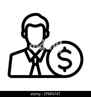 Retirement Vector Thick Line Icon For Personal And Commercial Use Stock ...