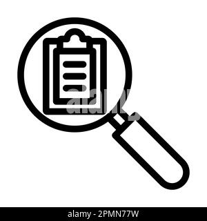 Research Vector Thick Line Icon For Personal And Commercial Use. Stock Photo