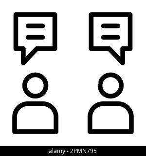 Communication Vector Thick Line Icon For Personal And Commercial Use. Stock Photo