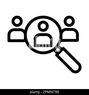 Recruitment Vector Thick Line Icon For Personal And Commercial Use. Stock Photo