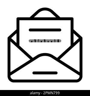 Mailing Vector Thick Line Icon For Personal And Commercial Use. Stock Photo