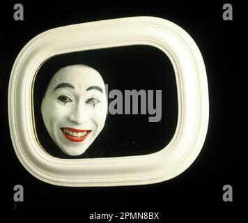 Singapore. Chinese culture. Traditional Opera character. Man's face. Stock Photo