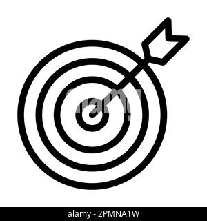 Goal Vector Thick Line Icon For Personal And Commercial Use. Stock Photo