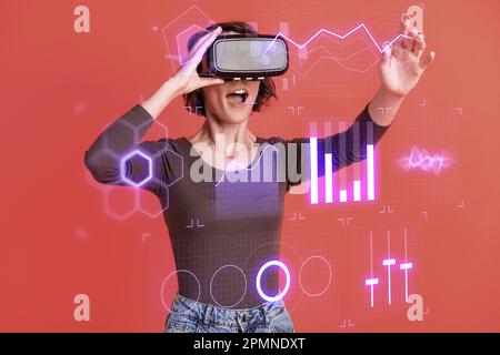 Futurism template collage of geek nerd engineer using gadget software  optimization writing code for private net security Stock Photo - Alamy