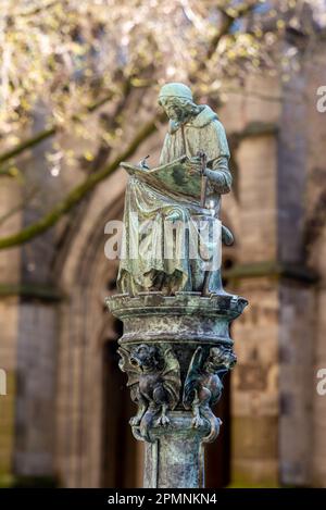 02 April 2023, Utrecht, Netherlands, St. Martin's statue in the Cathedral, Utrecht, or Dom Church. Gothic church dedicated to Saint Martin of Tours Stock Photo