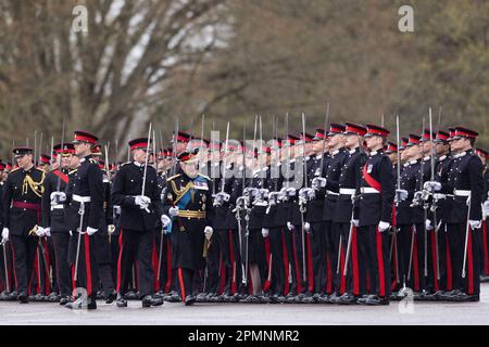 King Charles III Inspects Officer Cadets On Parade During The 200th ...