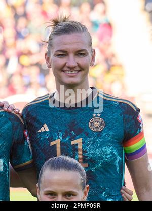 Alexandra Popp, DFB 11  in the friendly DFB women match GERMANY - BRASIL 1-2 Preparation for WM World Championships 2023 in Australia, New Zealand ,Season 2022/2023, on Apr 11, 2023  in Nuremberg, Nürnberg, Germany.  © Peter Schatz / Alamy Live News Stock Photo