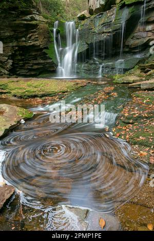 Shays Run waterfalls in Blackwater Falls State Park, West Virginia, USA; Davis, West Virginia, United States of America Stock Photo