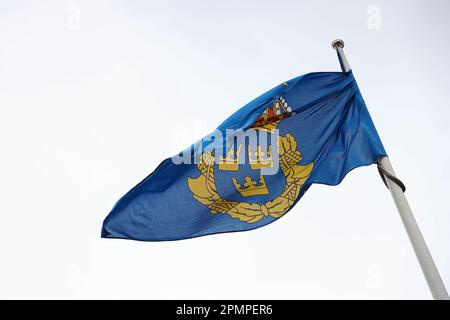 Flag For The Swedish Police Authority Stock Photo - Alamy