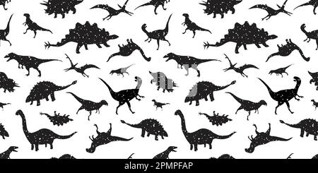 dinosaur Seamless Pattern dino vector isolated wallpaper background Stock Vector