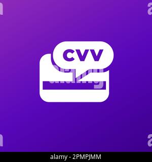 card CVV code icon, vector Stock Vector