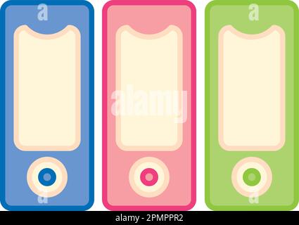 Isolated colored folders office supply icon Vector illustration Stock Vector