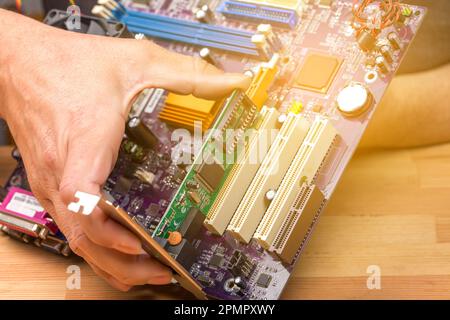 Electric circuit. High technology. Repair of computer equipment Stock Photo