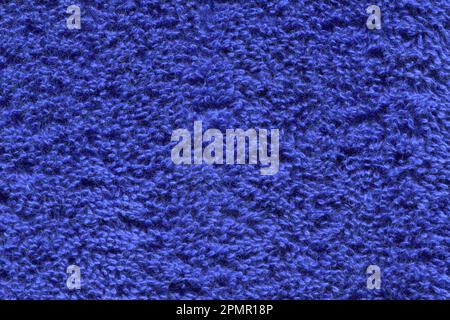 texture of blue terry cloth fabric. close up of a towel terry cloth. macro Stock Photo