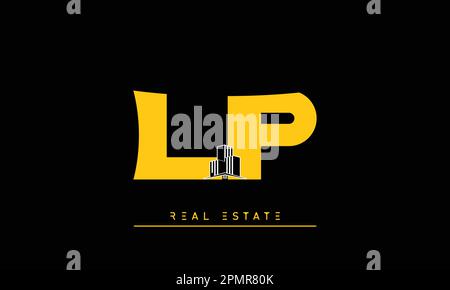Real Estate letters Initials Monogram logo LP , PL Stock Vector