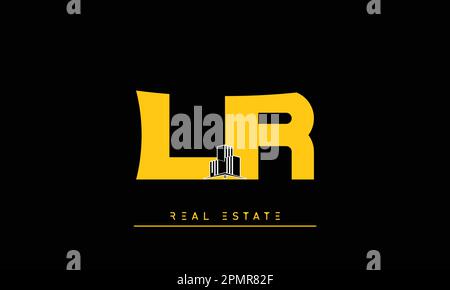 Real Estate letters Initials Monogram logo LR , RL Stock Vector