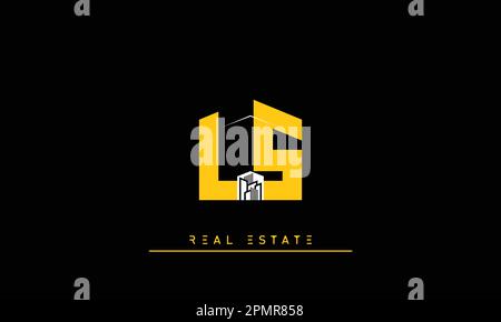 Real Estate letters Initials Monogram logo LS , SL Stock Vector