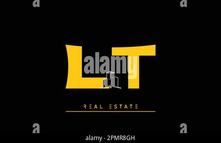 Real Estate letters Initials Monogram logo LT , TL Stock Vector