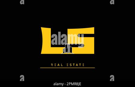 Real Estate letters Initials Monogram logo LS , SL Stock Vector