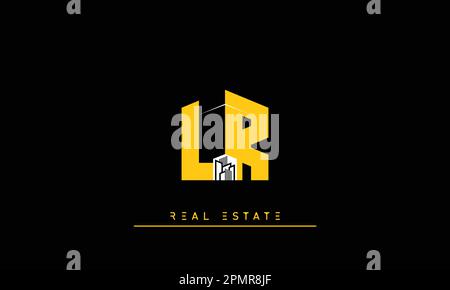 Real Estate letters Initials Monogram logo LR , RL Stock Vector