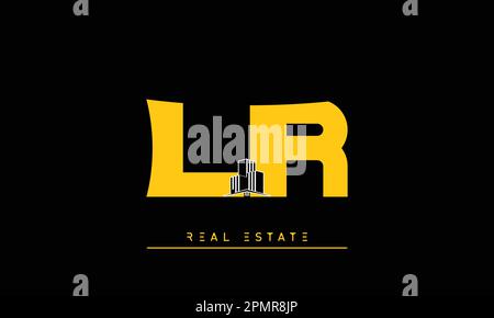 Real Estate letters Initials Monogram logo LR , RL Stock Vector