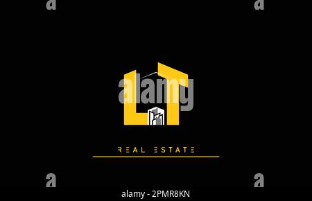 Real Estate letters Initials Monogram logo LT , TL Stock Vector