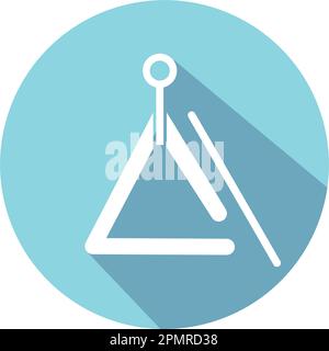 Isolated triangle icon Flat design Musical instrument Vector Stock Vector