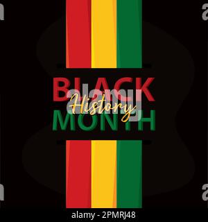 Black history month colored poster Vector Stock Vector